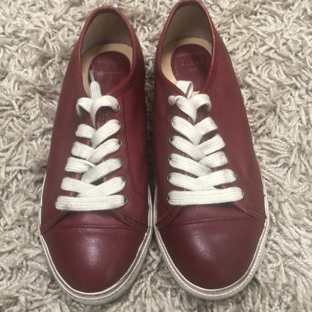 Frye Youth Red Leather Sneakers- Chambers Low